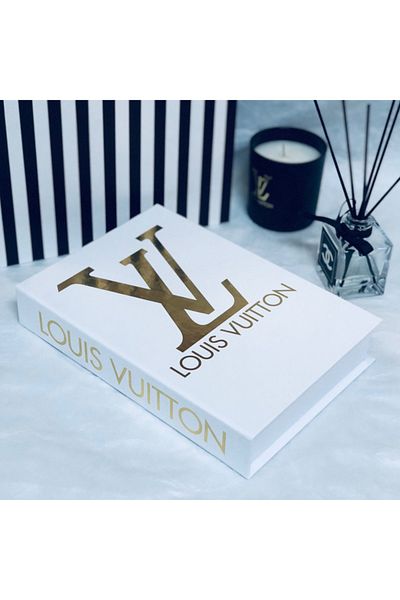 Saccura Dekor Διακοσμητικό κουτί Louis Vuitton Λευκό & χρυσό Διακοσμητικό κουτί βιβλίου