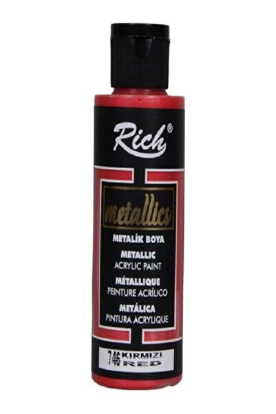 Rich Metalik Akrilik Boya - Metallic Acrylic Paint 120cc - Kırmızı 746