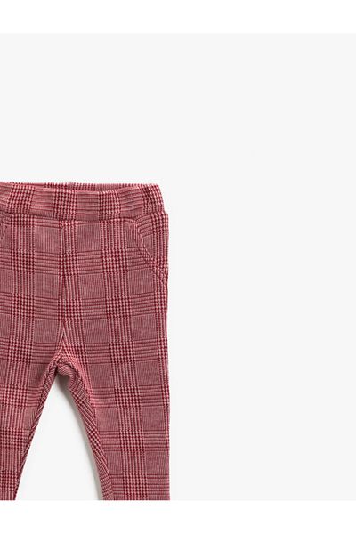 Koton Rote karierte Strumpfhose für Babys, Mädchen 2KMG47994OK
