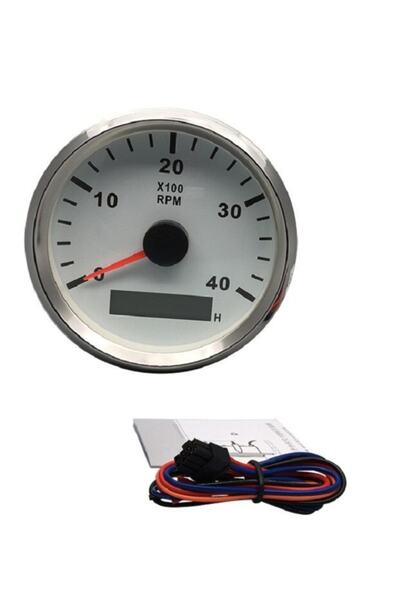Mors Tekne Devir Göstergesi, 4000rpm, 100mm, Motor Zaman Saatli, Beyaz