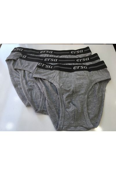 ersa çamaşır ERSA 3 PIECES SOLID COLORED COTTON LYCRAL MEN'S COMM SLIP