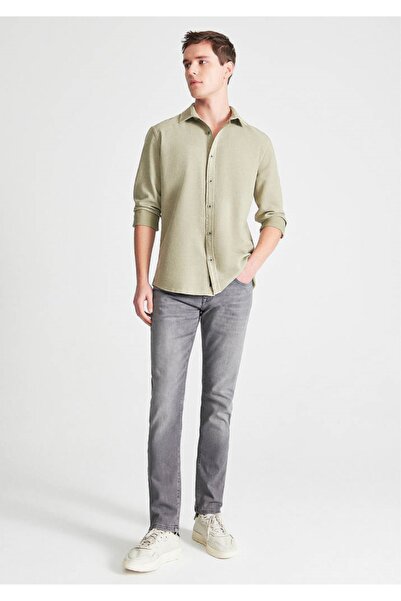 Mavi M0035132195 Mavi Marcus Düz Kesim Erkek Jean Pantolon Açık Gri