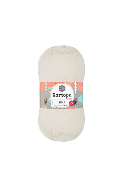 Kartopu No.1 Ekru K019 Tüylenmez Antipill El Örgü Ipliği 100gr