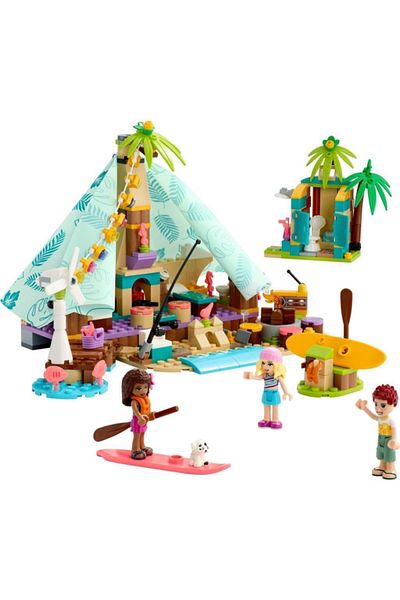 LEGO Friends Luxury Beach Tent 41700 for Kids with Mini Doll Character and a Puppy