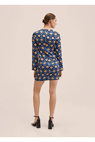 MANGO Woman Desenli Retro Elbise