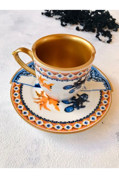 Arı Ev Two Patterned Double Pattern Hybrid Series Single Coffee Cup