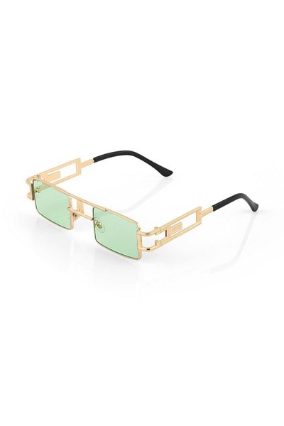Angel Eyes Green Unisex Rectangular Sunglasses - Yw-8817a
