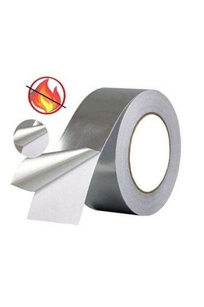 Karaaliler Adhesive Fireproof Aluminum Foil Tape 48mm X 20 Meters (Aspirator Flex Pipe-Stove Pipe)