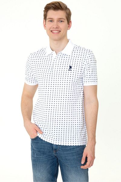 U.S. Polo Assn. Ανδρικό λευκό μπλουζάκι