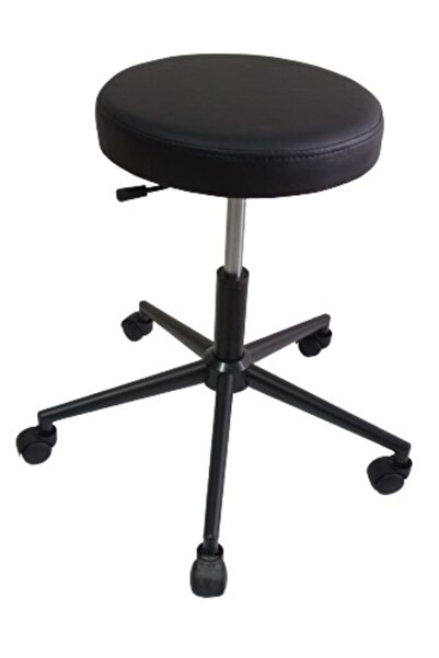 KamusalMarket Metal Ayaklı Lüks Tabure Siyah