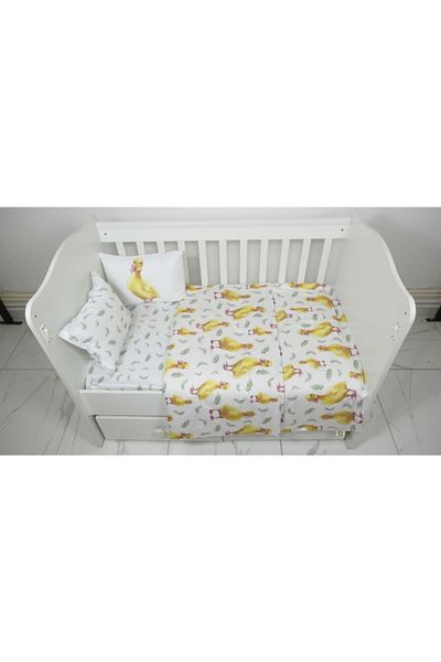 Puro Cotone Full Organic Baby Bedding Set with Goose Pattern