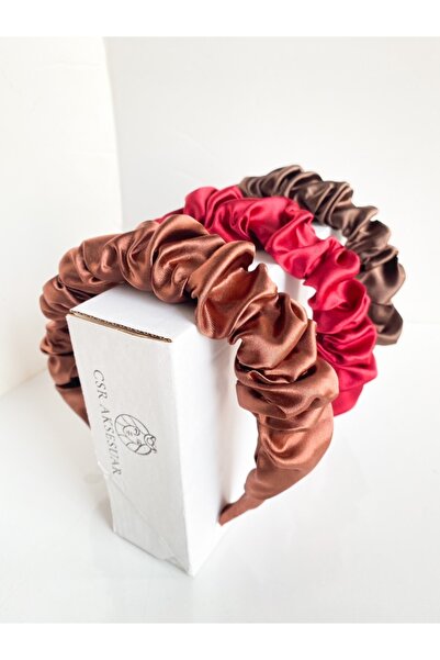 CSR AKSESUAR Set de 3 coroane din satin cu șnur