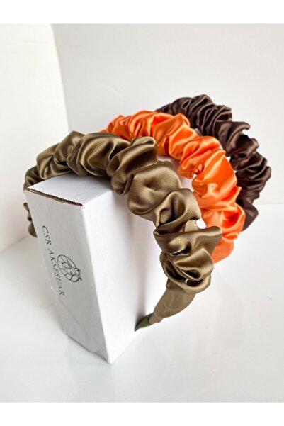 CSR AKSESUAR Set de 3 coroane din satin adunat