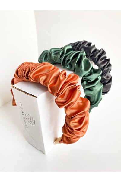 CSR AKSESUAR Set de 3 coroane din satin adunat