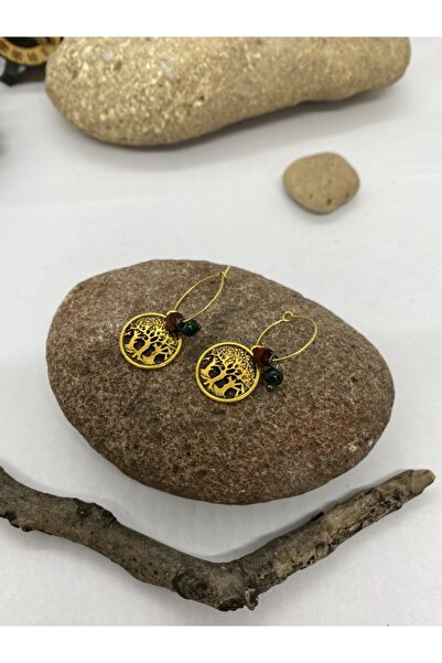 Porsuk Alternatif El Yapımı Hayat Ağacı Küpe