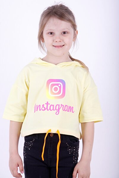 Toontoy Μπλουζάκι για κορίτσια με κουκούλα Instagram με τύπωμα