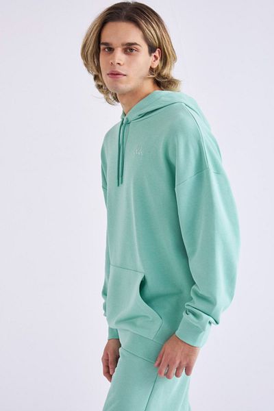 Kappa Αυθεντικό ανδρικό φούτερ Aqua Green Comfort Fit Tallyx