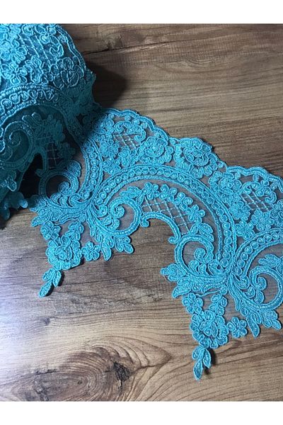 efem gipür Ottoman Pattern French Tape 1 Meter Mint Green Dark