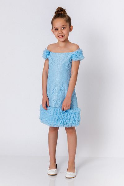 incity Rochie pentru fete din dantela albastru bebelus