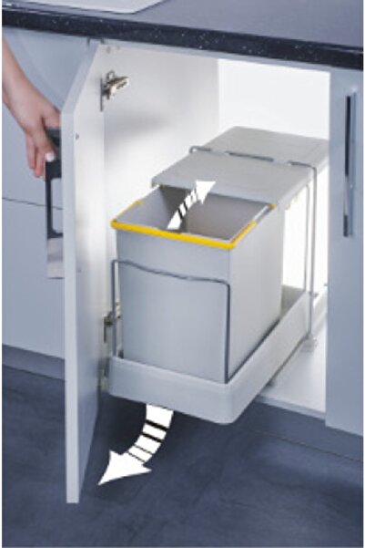 3K Pelikan 20+1 Dolap Içi Raylı Çöp Kovası