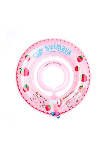 SWIMAVA Kız Çocuk Çilek Boyun Simidi Pembe - 5.5-13 Kg /