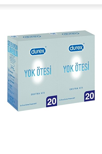 Durex Yok Ötesi Extra His Prezarvatif 40'lı Naturals Extra His Doğal Kayganla...