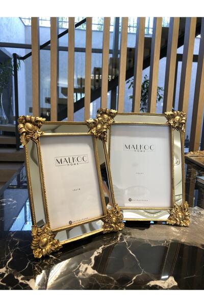 MALKOÇ HOME 2'li Modern Köşe Aynalı Çerçeve