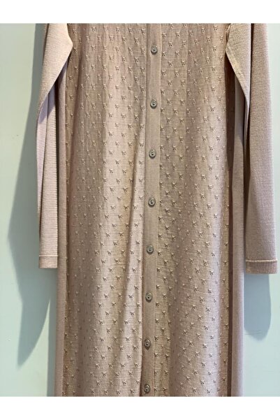 Kayra Kadın Düğmeli Uzun Hırka