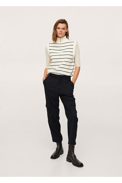 MANGO Woman Γυναικείο μαύρο παντελόνι Cargo Pocket
