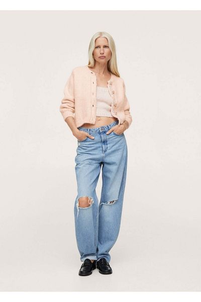 MANGO Woman Cropped Knit Top