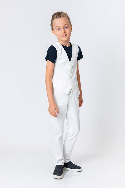 incity Boy's Ecru White Vest