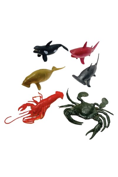 toysandmore Deniz Hayvanları Oyuncak 6 Parça Et Malzeme