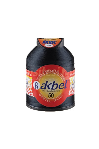 Akbel İplik Dantel, Oya Ve Panç Iplikleri - No 50 - 100 gr - Siyah