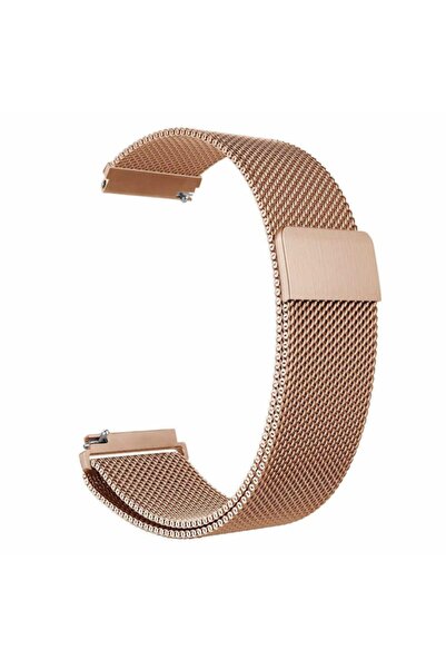 Gpack Honor Watch GS 3i  Uyumlu Kordon Hasır Metal Örgülü Ayarlanabilir Bronz