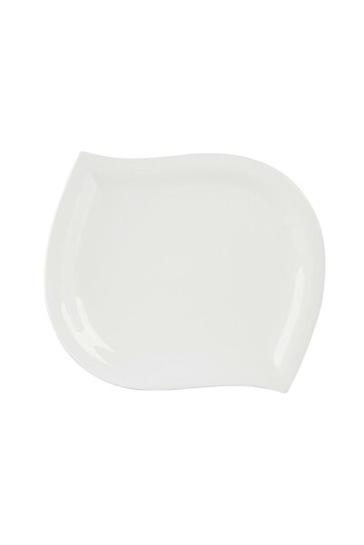 Porland Leaf Beyaz Düz Tabak 27cm