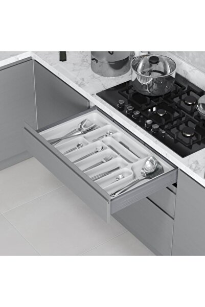 STARAX 2289 Çekmece Içi Plastik Kaşıklık Beyaz Renk 74x49 Cm (10 Gözlü) S-2289-w