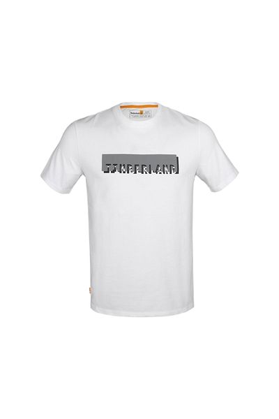 Timberland Ανδρικό casual μπλουζάκι Ss Branded Linear Tb0a26u11001 Λευκό