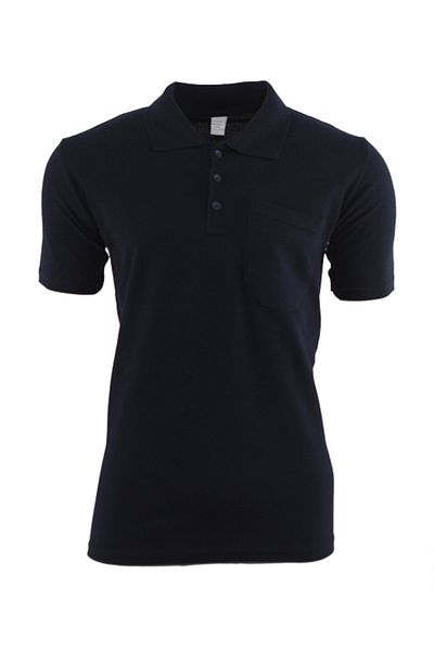 Çamdalı İş Elbiseleri Polo Neck Navy Blue Short Sleeve Single Jersey Work T-shirt - Polo Neck T-shirt