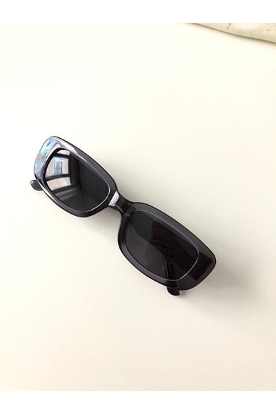 LOOKUP Unisex Smoked Square Rectangle Vintage Retro Sunglasses