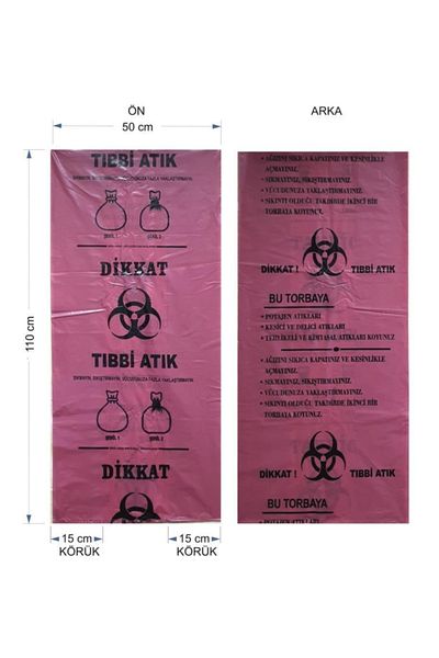 ÇELİKPENÇE 10 Pieces Infected Waste Box 20 Lt. + Medical Waste Bag 2 Pieces