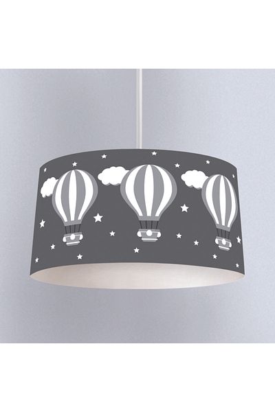 instababyrooms Gray Balloon Cloud Patterned Children's Room Digital Printed Pendant Lamp Chandelier