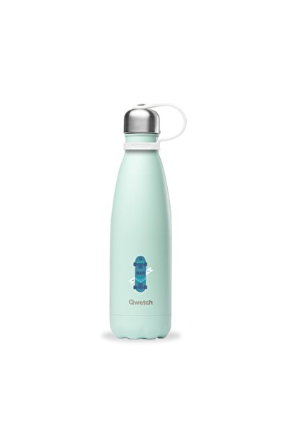 QWETCH Qk9009 Kids Isı Yalıtımlı 500ml Termos - Kaykay Desenli