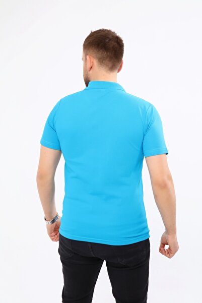 Çamdalı İş Elbiseleri Turquoise Sleeved Polo T-Shirts - Pocket / Knitter