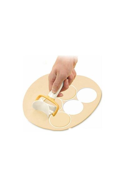 TEMMUZ HOME Circle Shaped Dough Cutter Roulette Cookie Biscuit Cutting Apparatus