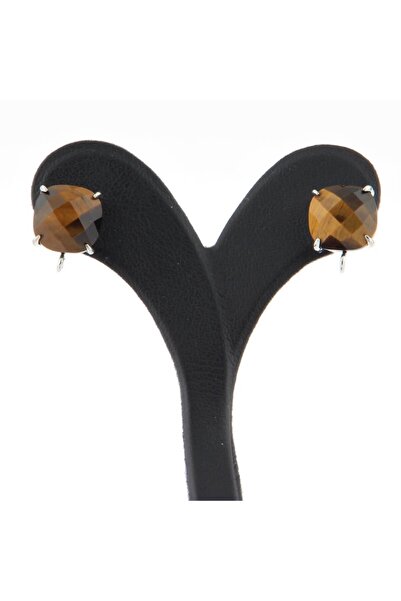 OSMANLI DEĞERLİ TAŞ أقراط من الحجر الطبيعي على شكل عين النمر المعتمدة - بني م...