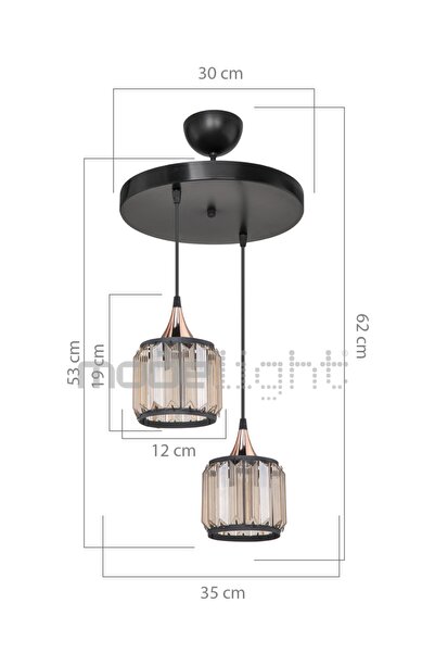Modelight Haliç 2li Çember Siyah / Bakır