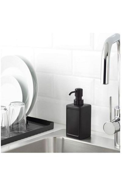 IKEA Rınnıg Μαύρος Διανομέας Υγρού Σαπουνιού - 450 Ml, 18 cm Ύψος, Μπουκάλι Πολυαιθυλενίου