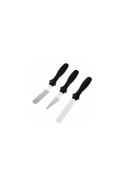 Eminonutoptanci Stainless Steel Pastry Cake Spatula Scraper Set of 3 B079