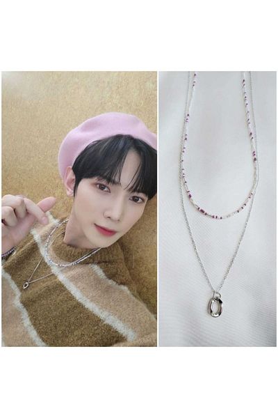 REN AKSESUAR Kpop Ateez Yeosang Necklace Set
