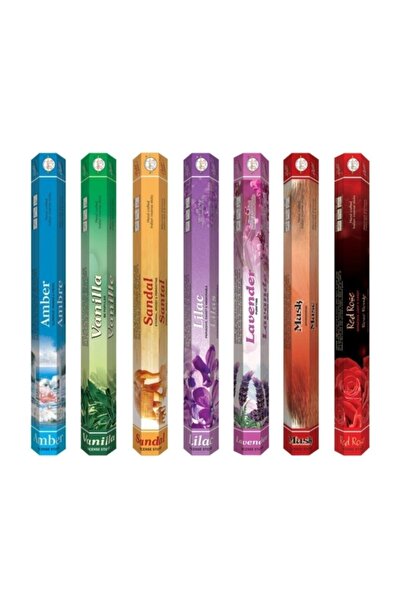 AURA Flute 120 Adet Tütsü (AMBER, SANDAL AĞACI, LAVANTA, MUSK VS.) 6 Paket